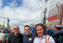 Cícero, Veneziano e Dr. Jhony visitam comércio e moradores de bairros da zona leste de Campina Grande neste domingo