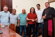 Veneziano é recebido pelo Bispo de Cajazeiras e elogia trabalho educacional desenvolvido pela Diocese